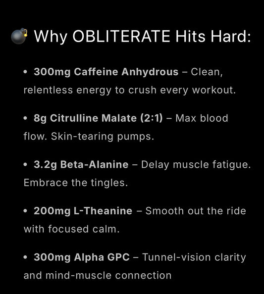 Obliterate Pre-workout